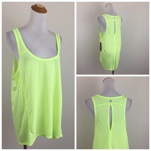 NWT ZELLA Neon Yellow Zeltek Moisture Wick Breathable Ultimate Stretch Tank Top